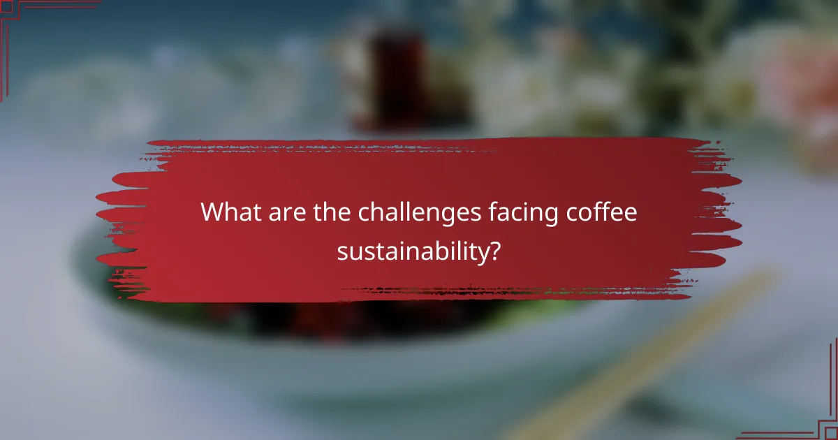 What are the challenges facing coffee sustainability?